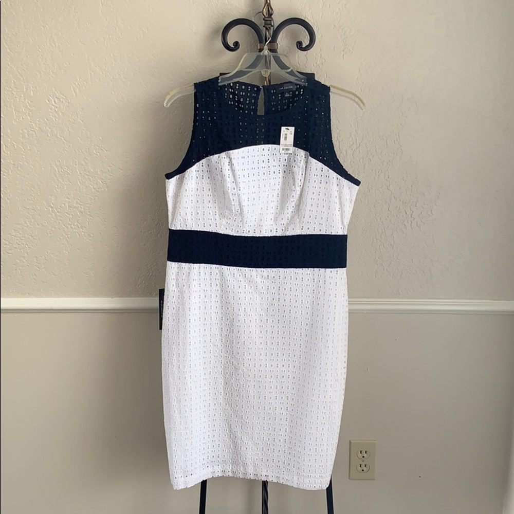 Navy blue and white Dress